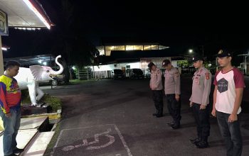 Polsek Talang Ubi Menggelar Apel Malam Yang dilanjutkan Dengan Patroli Skala Sedang di Wilayah Hukumnya,