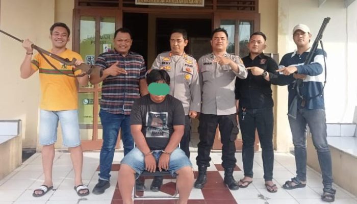 Unit Reskrim Polsek Penukal Abab Berhasil Mengungkap kasus Tindak Pidana Pengancaman Dengan Senjata Api