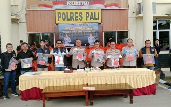 Polres PALI Menggelar konferensi pers Hasil Pelaksanaan Operasi Sikat Musi I Tahun 2025