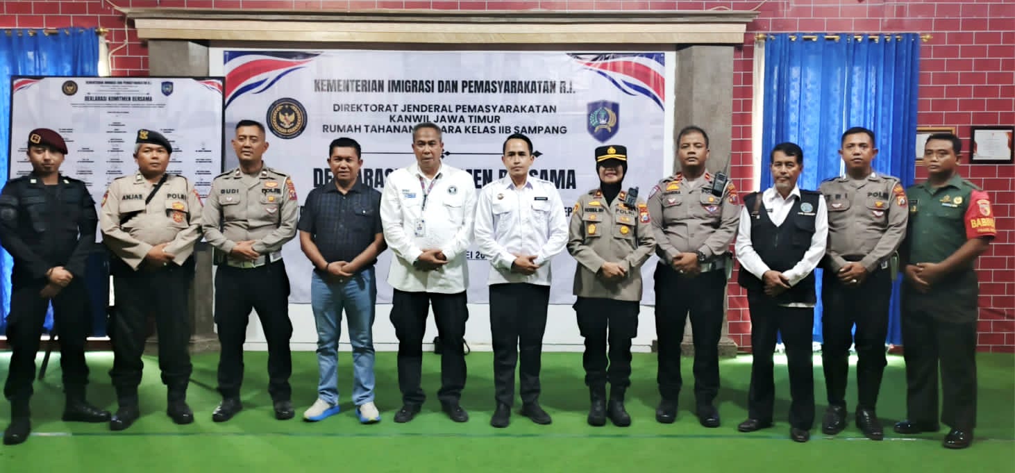 Deklarasikan Komitmen Bersama, Rutan Sampang Gerak Cepat Gandeng TNI, Polri, dan BNNK untuk Razia dan Tes Urine