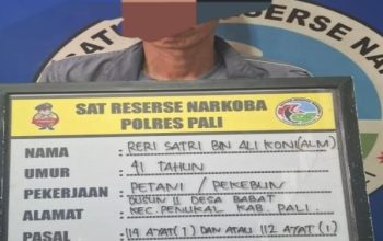 Satreskoba Polres PALI Ringkus Terduga Pengedar Narkotika Jenis Sabu di Desa Babat