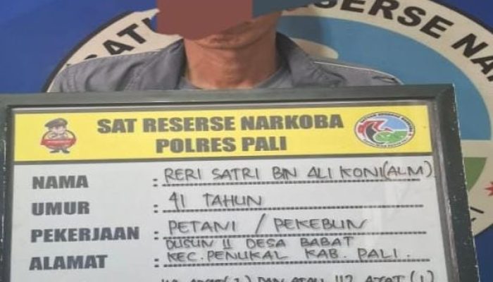 Satreskoba Polres PALI Ringkus Terduga Pengedar Narkotika Jenis Sabu di Desa Babat