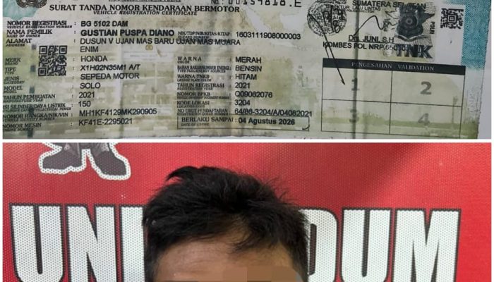Tim Opsnal Beruang Hitam Bekuk Terduga Pelaku Penggelapan Sepeda Motor