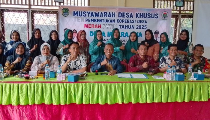 Pemerintah Desa Muara Dua Gelar Kegiatan Musyawarah Desa Khusus Dalam Rangka Pembentukan Koperasi Merah Putih