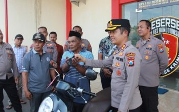 Pasca Amankan Tersangka Curanmor, Polres Bondowoso Serahkan Motor ke Pemilik Tanpa Biaya