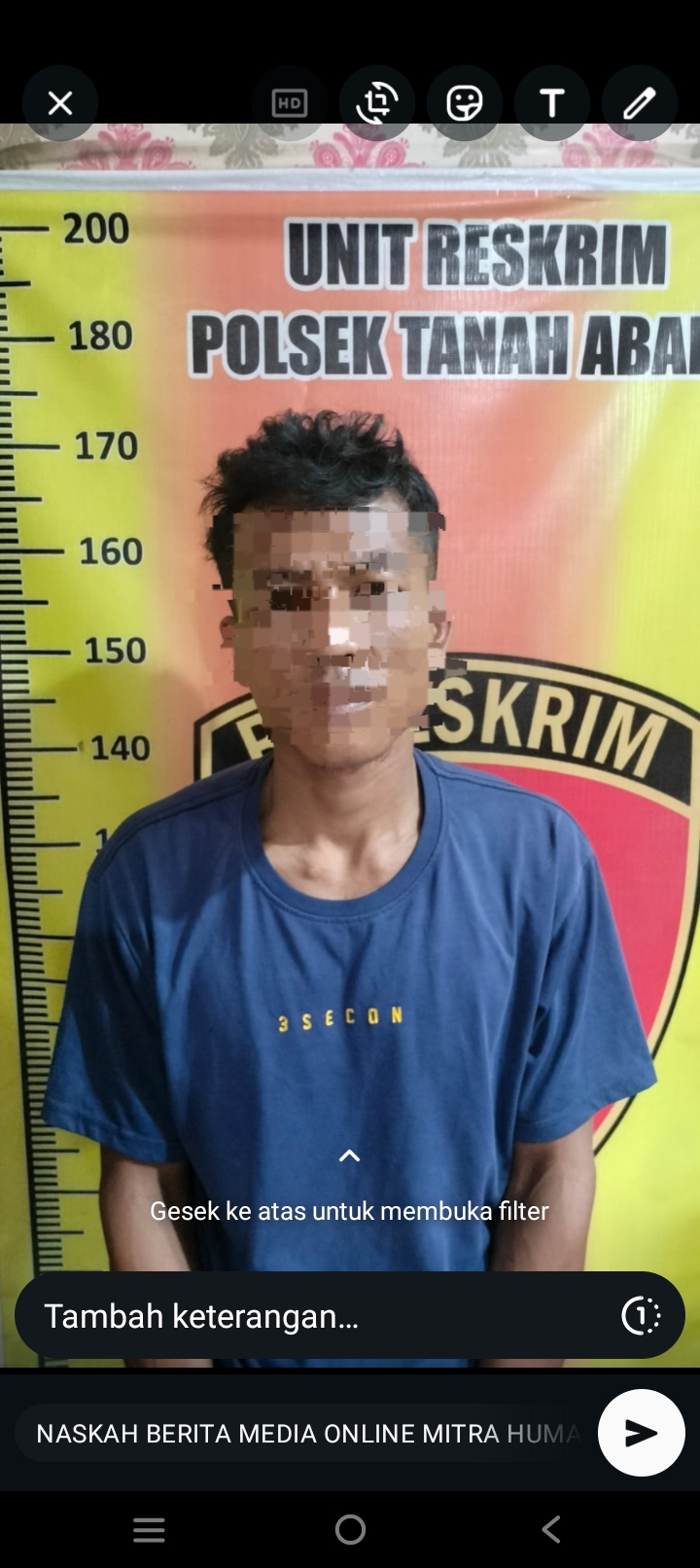 AF (30), Warga Dusun II Desa Curup, Berhasil di Ringkus Unit Reskrim Polsek Tanah Abang, Diduga Melakukan Pencurian