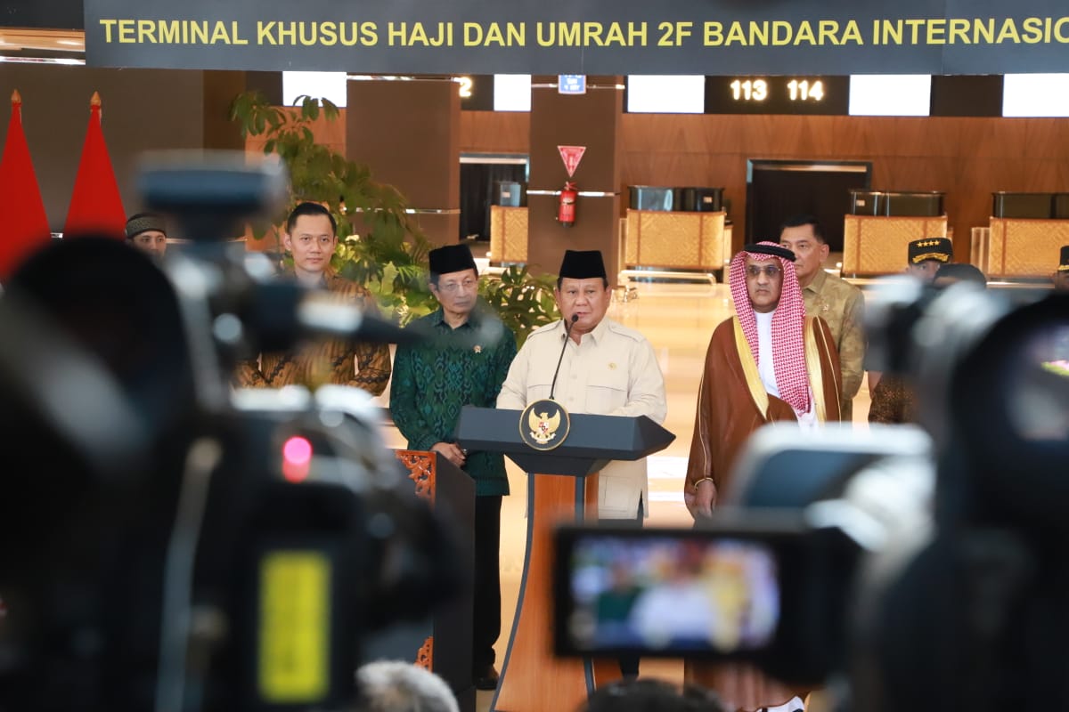 Menag Dampingi Presiden Prabowo Resmikan Terminal Khusus Haji dan Umrah di Bandara Soetta