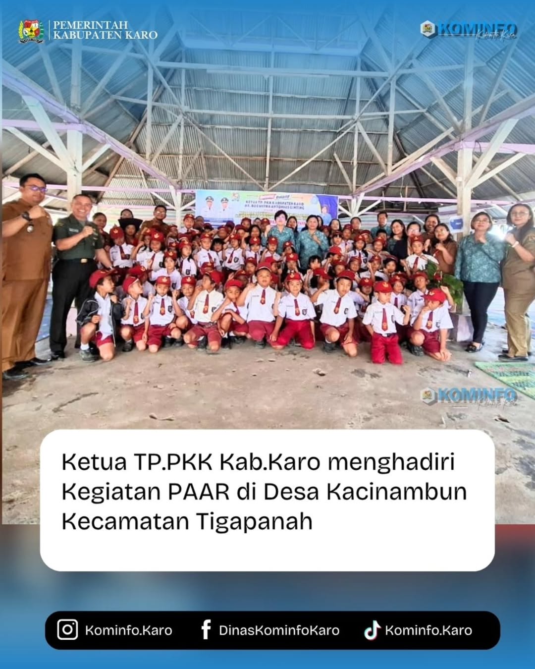 Ketua TP PKK Kabupaten Karo, Roswitha Antonius, Hadiri Pembinaan PAAR di Desa Kacinambun