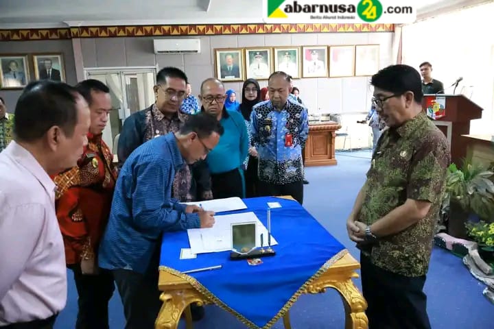 Revitalisasi Pasar Dekon Pemkab Lampung Utara Tandatangani Kesepakatan Bersama Dengan PT. Lingga Teknis Utama