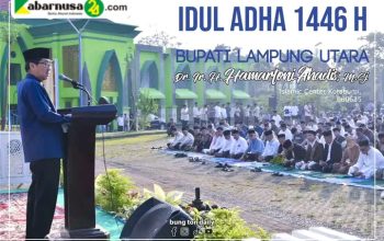 Bupati. & Warga  Kotabumi  Rayakan Idul Adha Barang; Ada korban  Presiden & Open Hause Spesial