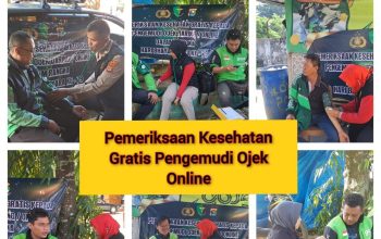 Biddokkes Polda Lampung  Gelar  Bakti sosial Pelayanan  Kesehatan  Mobile Untuk Pengemudi  Ojek Online