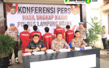 Satu Pekan Jajaran,  Polres Lampung Utara Berhasi Ungkap 4 Kasus Tindak Pidana Dengan Mengamankan 6 Tersangka