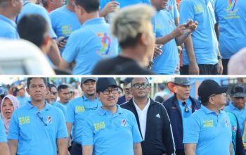 Bupati Dan  Wakil Bupati Lampung Utara Hadiri Serangkaian  Kegiatan HUT Ke – 79 Jalan  Sehat  , Pengobatan  Gratis, Dan  Lomba Lagu Daerah
