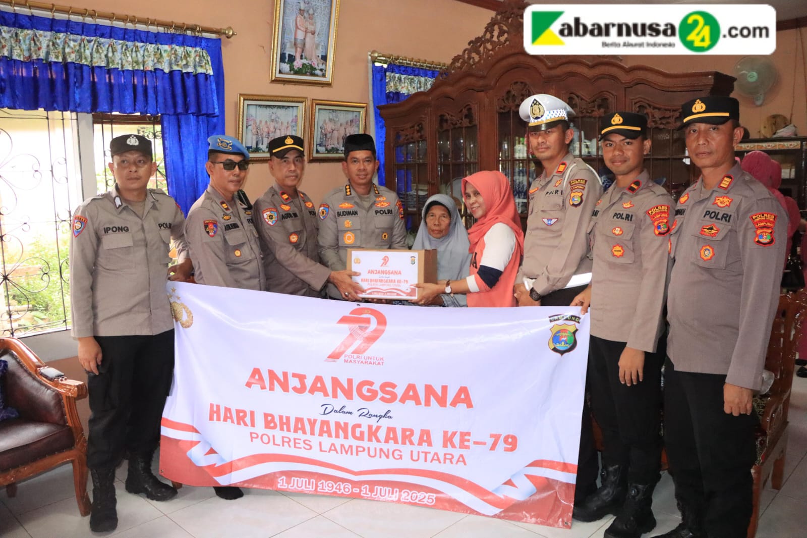 Hari Bhayangkara ke-79, Polres Lampung Utara Gelar Anjangsana Ke Purnawirawan Dan Warakauri