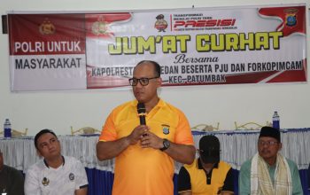 Kapolrestabes Medan Serta PJU Dan Forkopimcam Patumbak Gelar Giat Jumat Curhat