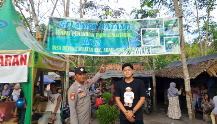 Polsek Penukal Abab Laksanakan PAM dan Himbauan Kamtibmas di Objek Wisata Paye Biru, Pengunjung Capai 300 Orang