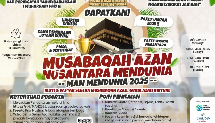Jelang Tahun Baru Islam 1447, Indonesia Gelar Musabaqah Azan Nusantara Mendunia