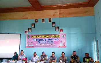 pemerintah Desa Tanah Abang Selatan PALI Menggelar kegiatan Rembuk Stunting Yang Berlangsung di Kantor Kepala Desa