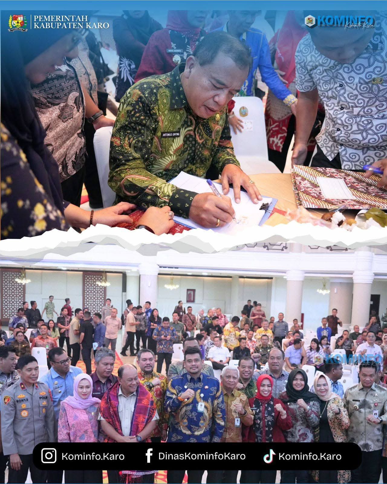 Bupati Karo Hadiri Penandatanganan Nota Kesepahaman Percepatan Pengadaan Sarana SPPG Program MBG