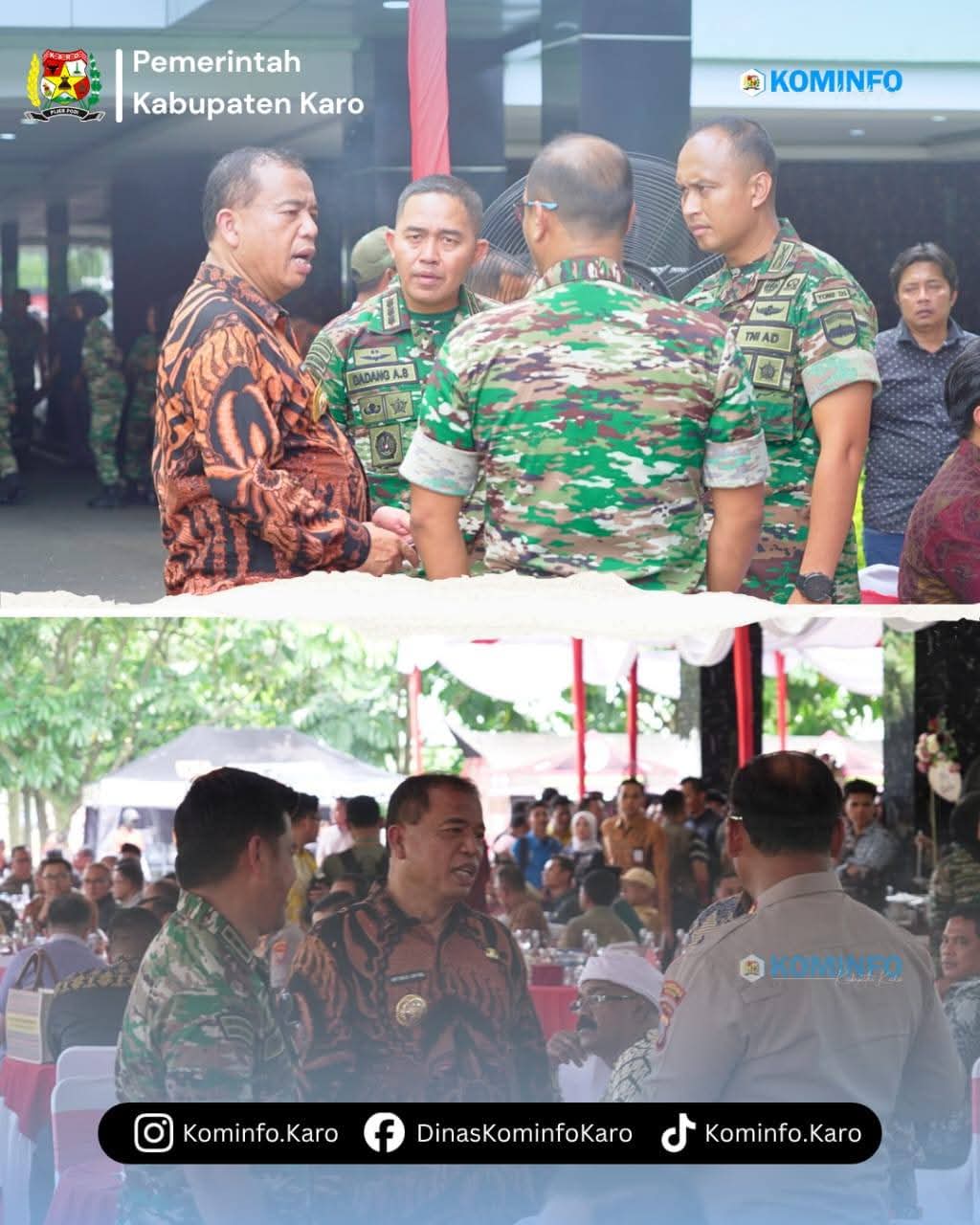 Bupati Karo Hadiri Syukuran Perayaan Hari Ulang Tahun Ke-75 Kodam I/BB