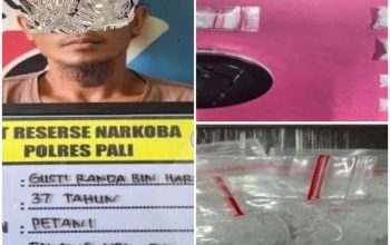 Satresnarkoba Polres PALI Tangkap Pengedar Sabu di Desa Benuang, 4,96 Gram Barang Bukti Diamankan