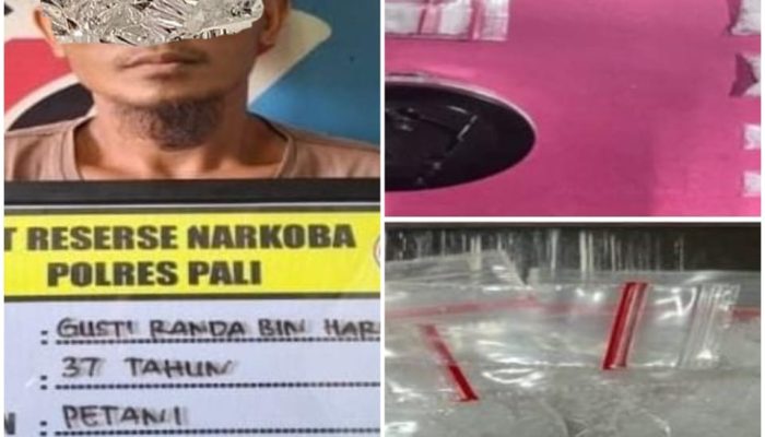Satresnarkoba Polres PALI Tangkap Pengedar Sabu di Desa Benuang, 4,96 Gram Barang Bukti Diamankan