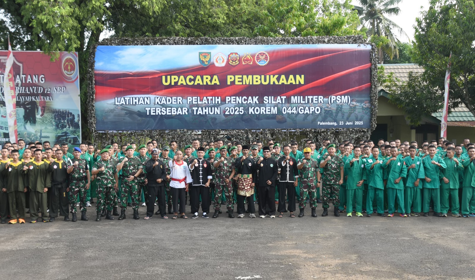 Danrem 044/Gapo Membuka Latihan Kader Pelatih Pencak Silat Militer Tersebar