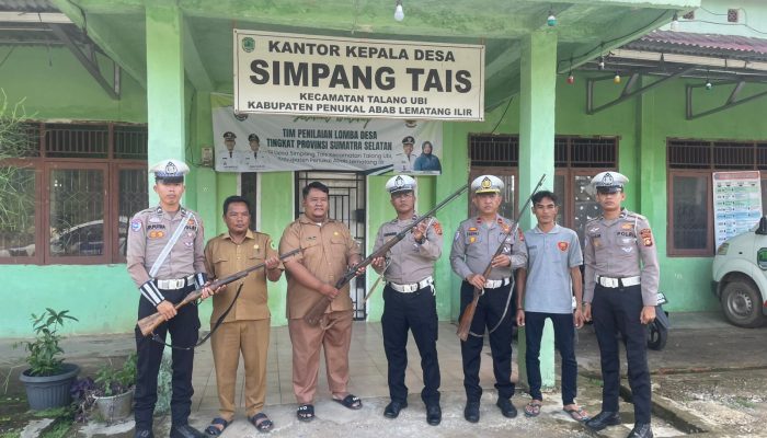 Tiga Pucuk Senpi Rakitan Diserahkan Warga, Satlantas Polres PALI Apresiasi Langkah Proaktif Masyarakat