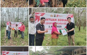 Dalam Rangka HUT Bhayangkara ke-79, 50 Lansia Dan Masyarakat Yang Berhak Menima Paket Bansos Dari Satreskrim Polres PALI