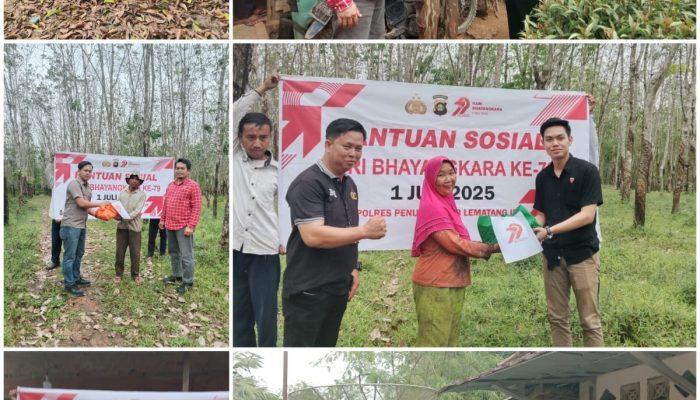 Dalam Rangka HUT Bhayangkara ke-79, 50 Lansia Dan Masyarakat Yang Berhak Menima Paket Bansos Dari Satreskrim Polres PALI