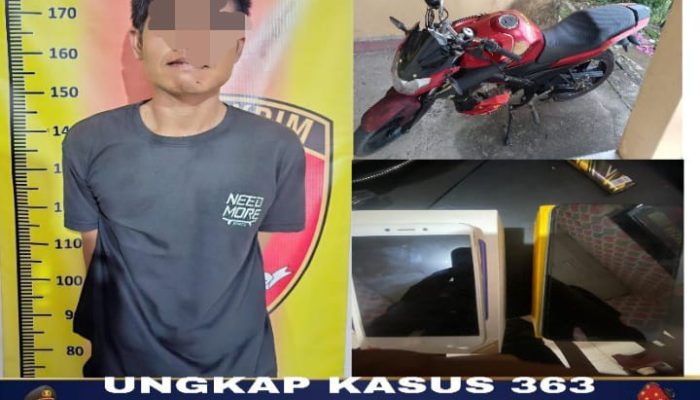 NEKAT CURI MOTOR DAN DUA HP, SUN (31) AKHIRNYA DITANGKAP POLISI