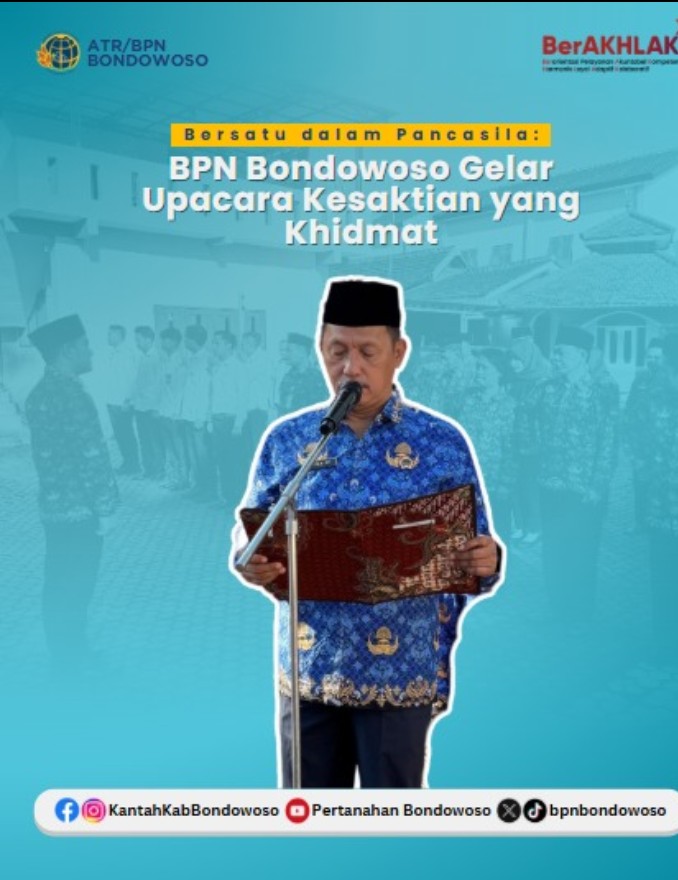 BPN Bondowoso Gelar upacara peringatan Kesaktian Pancasila