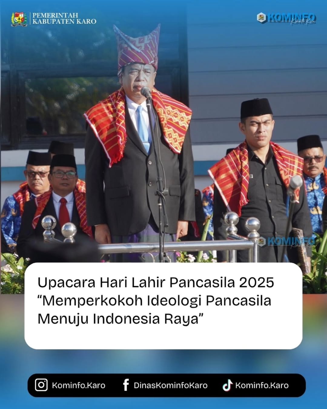 Bupati Karo Pimpin Upacara Hari Lahir Pancasila TA 2025