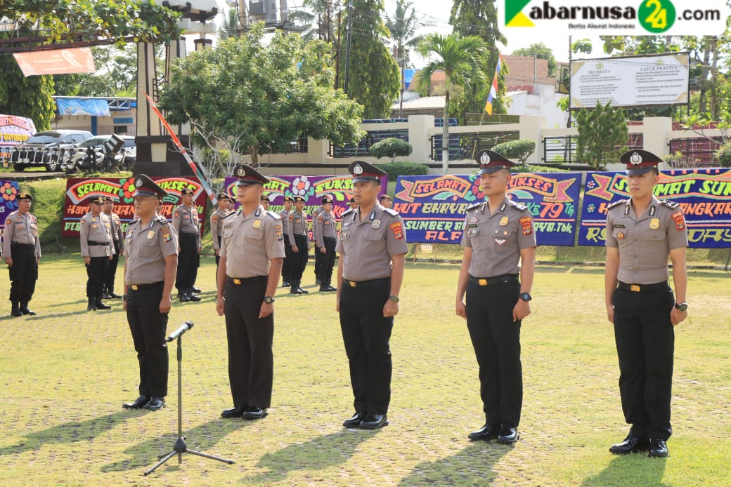 38 Personel Polres Lampung Utara Dapat Kenaikan Pangkat Di Hari Bhayangkara Ke-79