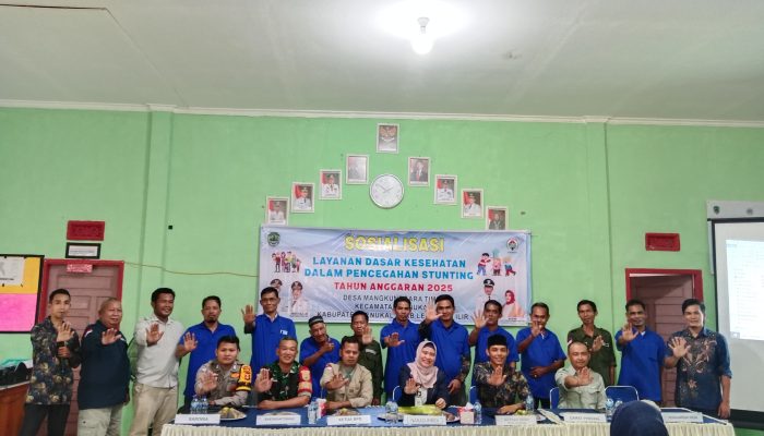 Pemerintah Desa Mangku Negara Timur Gelar kegiatan Sosialisasi Layanan Dasar Kesehatan Pencegahan dan Penanganan Stunting