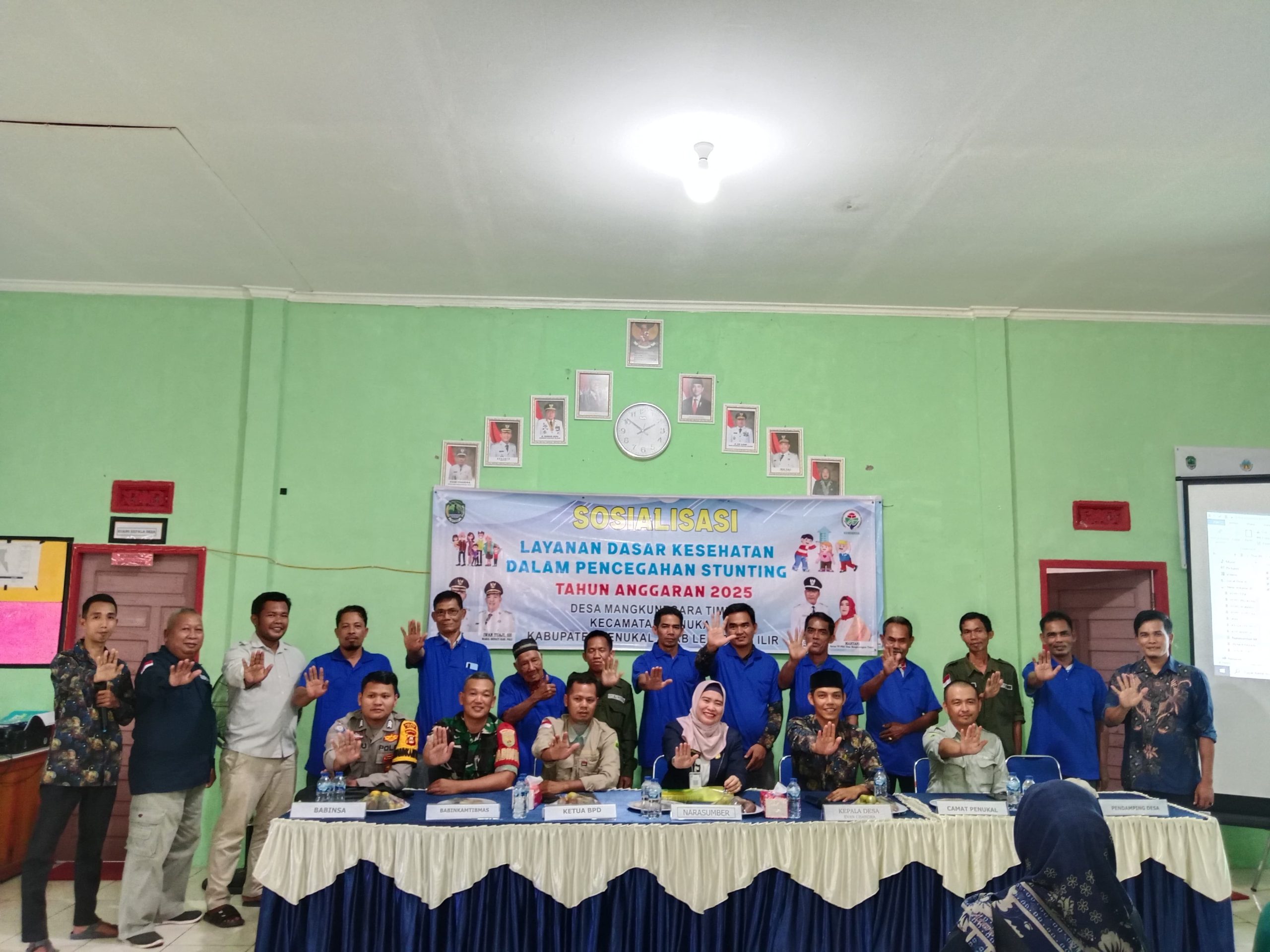 Pemerintah Desa Mangku Negara Timur Gelar kegiatan Sosialisasi Layanan Dasar Kesehatan Pencegahan dan Penanganan Stunting
