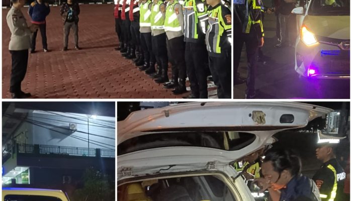 POLRES PALI GELAR RAZIA TERPADU,CIPTAKAN RASA AMAN DAN DISIPLINKAN PENGENDARA