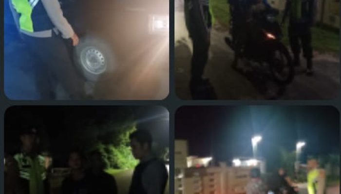 Polsek Penukal Utara Gelar Razia Malam: Sasar Remaja Nongkrong dan Pengendara Tak Lengkap