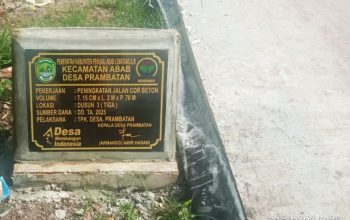 Masyarakat Ucapkan Terimakasi Kepada Pemdes Prambatan Atas di Bangunnya Jalan Cor Beton