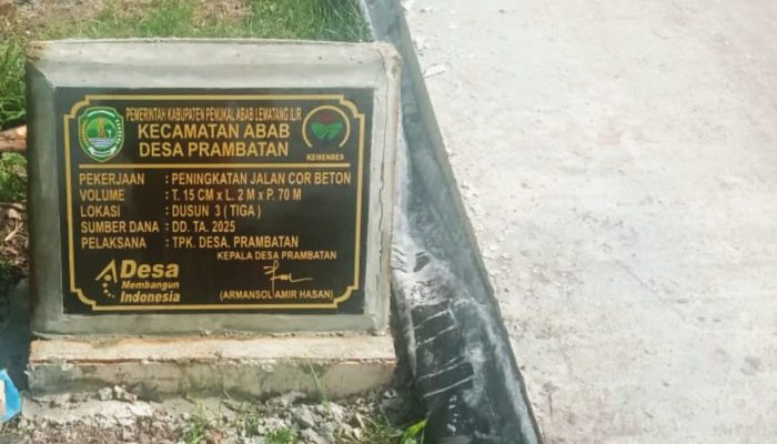 Masyarakat Ucapkan Terimakasi Kepada Pemdes Prambatan Atas di Bangunnya Jalan Cor Beton