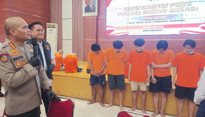 Polres Metro Bekasi Tangkap 5 Pelaku Sindikat Perampasan Motor