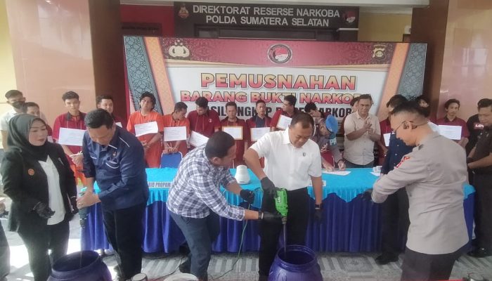 Musnahkan Barang Bukti, 4550 Gram Sabu dan 23.573 butir Ektasi, Ini Ungkapnya Direktur Ditresnarkoba Polda Sumsel