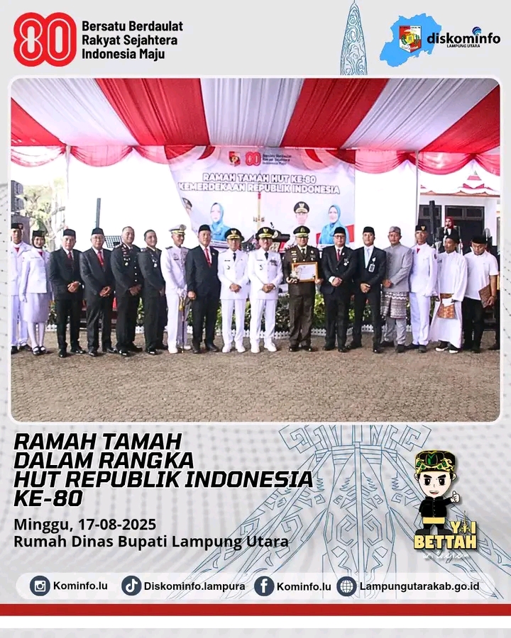 Pemkab Lampura Gelar Ramah Tamah Usai Upacara HUT ke-80 RI