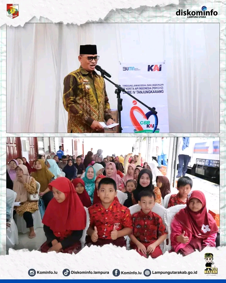 Pemkab Lampung Utara Dukung Bhakti Sosial Rail Clinik Dan Penyuluhan Bersama PT. KAI