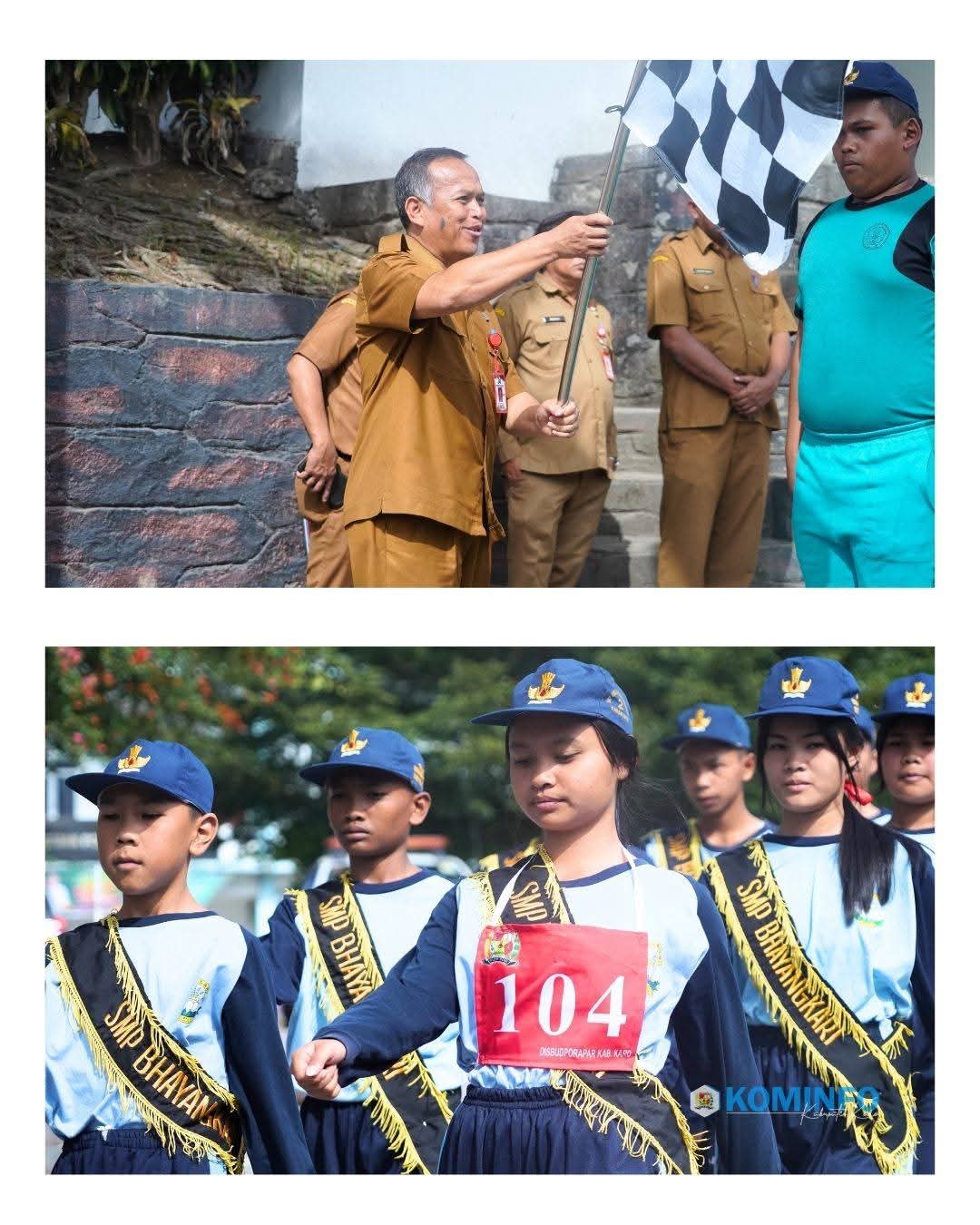 Perlombaan Gerak Jalan Campuran Tingkat SD dan SMP Dalam Rangka Peringatan dan Memeriahkan HUT Proklamasi Kemerdekaan RI-80 Tahun 2025 Kabupaten Karo
