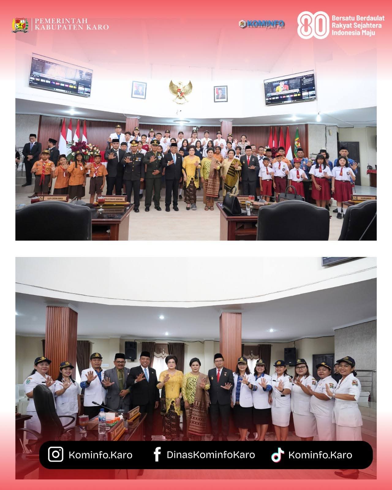 Bupati dan Wakil Bupati Karo Ikuti Pidato Kenegaraan Presiden RI Terkait Nota Keuangan dalam Rangka HUT ke-80 Kemerdekaan RI