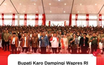 Bupati Karo Dampingi Wapres RI Membuka Mupel Mamre GBKP ke -VII