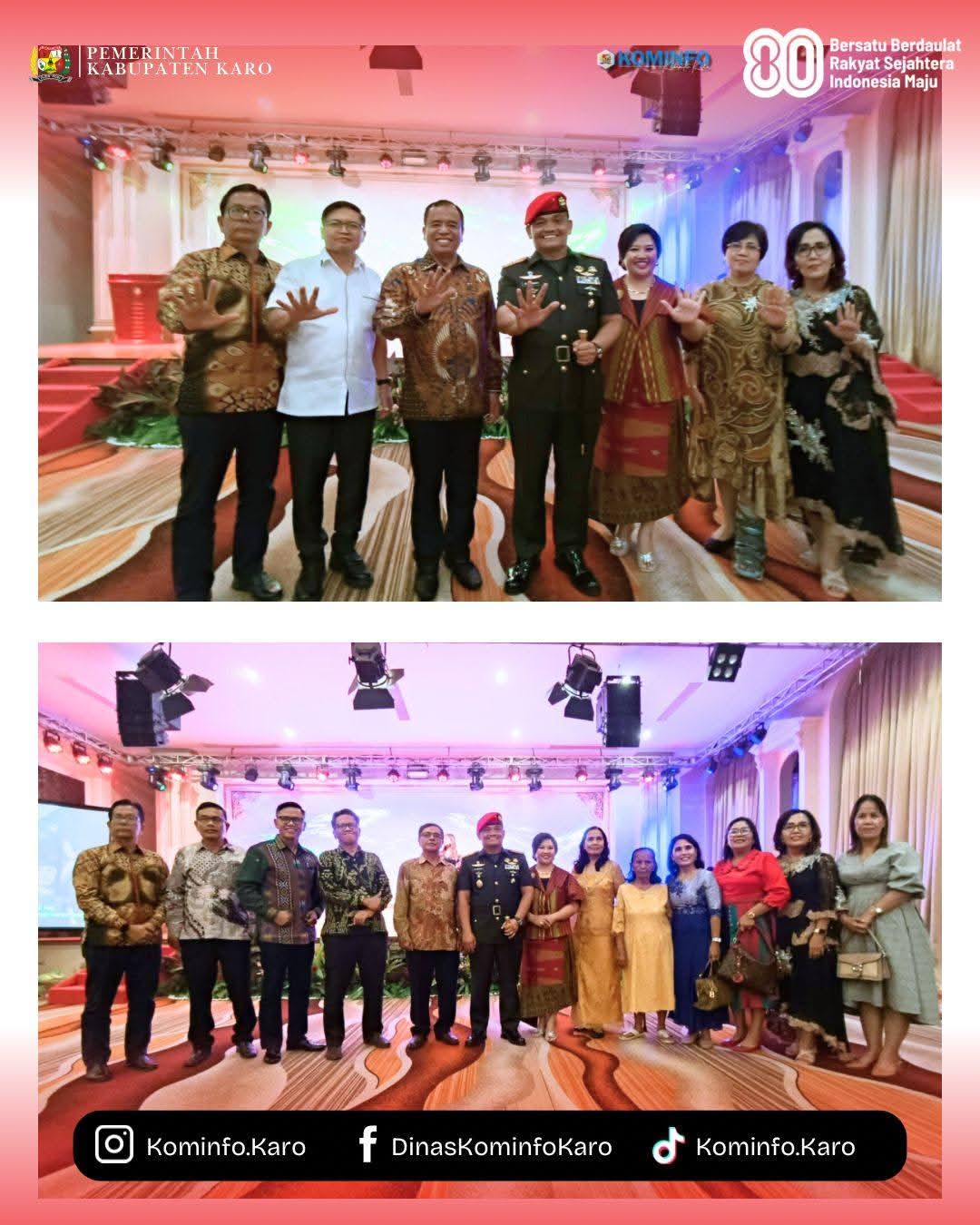 Bupati Karo dan Wakil Bupati Karo Hadiri Syukuran Kenaikan Pangkat Brigjen TNI Josep DD Surbakti