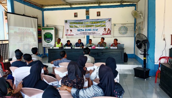 Pemerintah Desa Bumi Ayu Gelar Sosialisasi dan Peningkatan Tim Relawan Bersih Narkoba