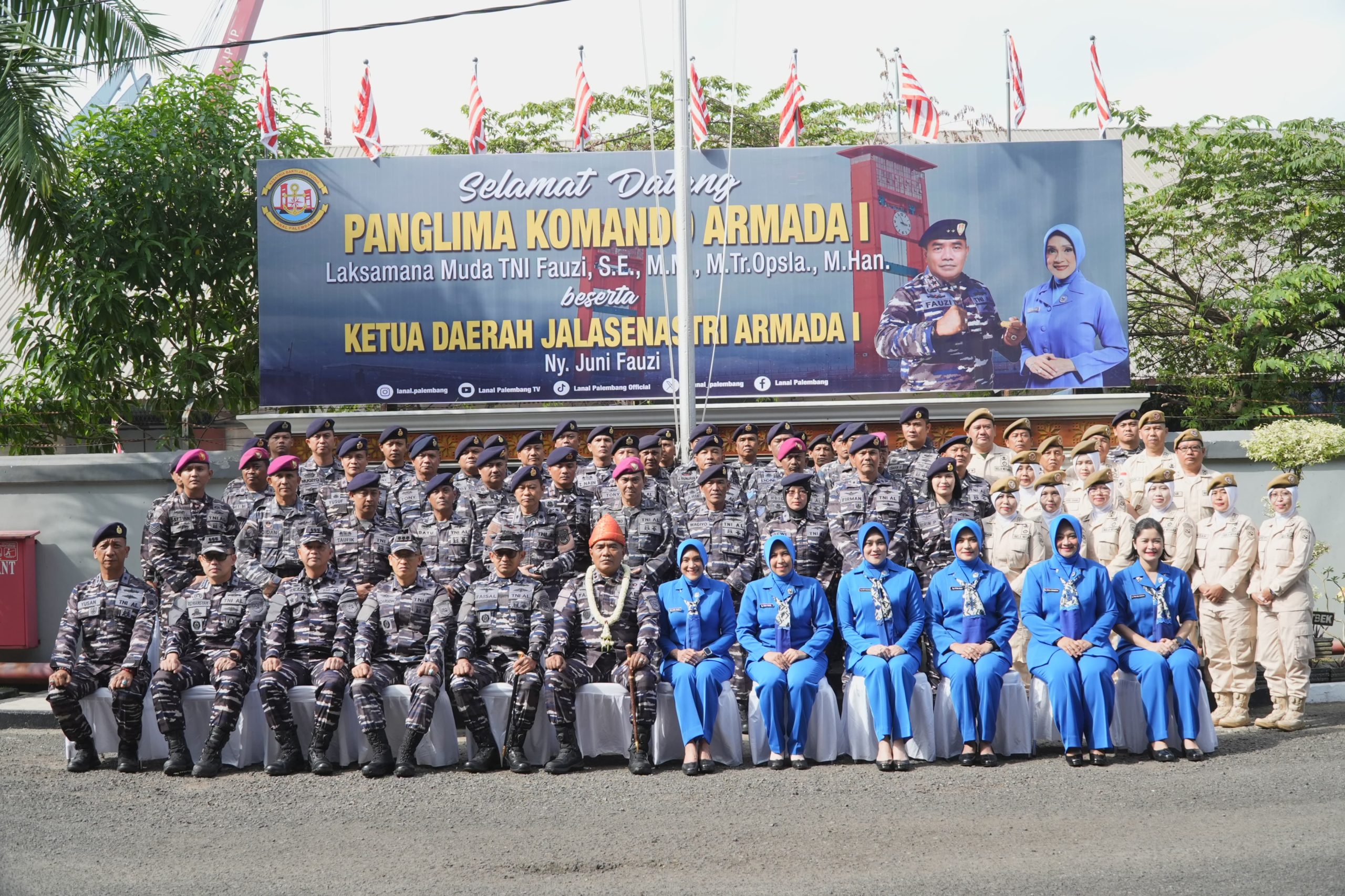 Lanal Palembang Menerima Kunjungan Kerja Panglima Koarmada I
